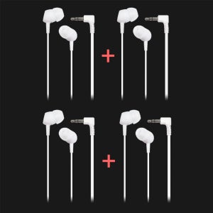 디보이스 IBE-W08 3.5mm 3극 커널형 유선 이어폰 4개 1세트 음악 영화감상