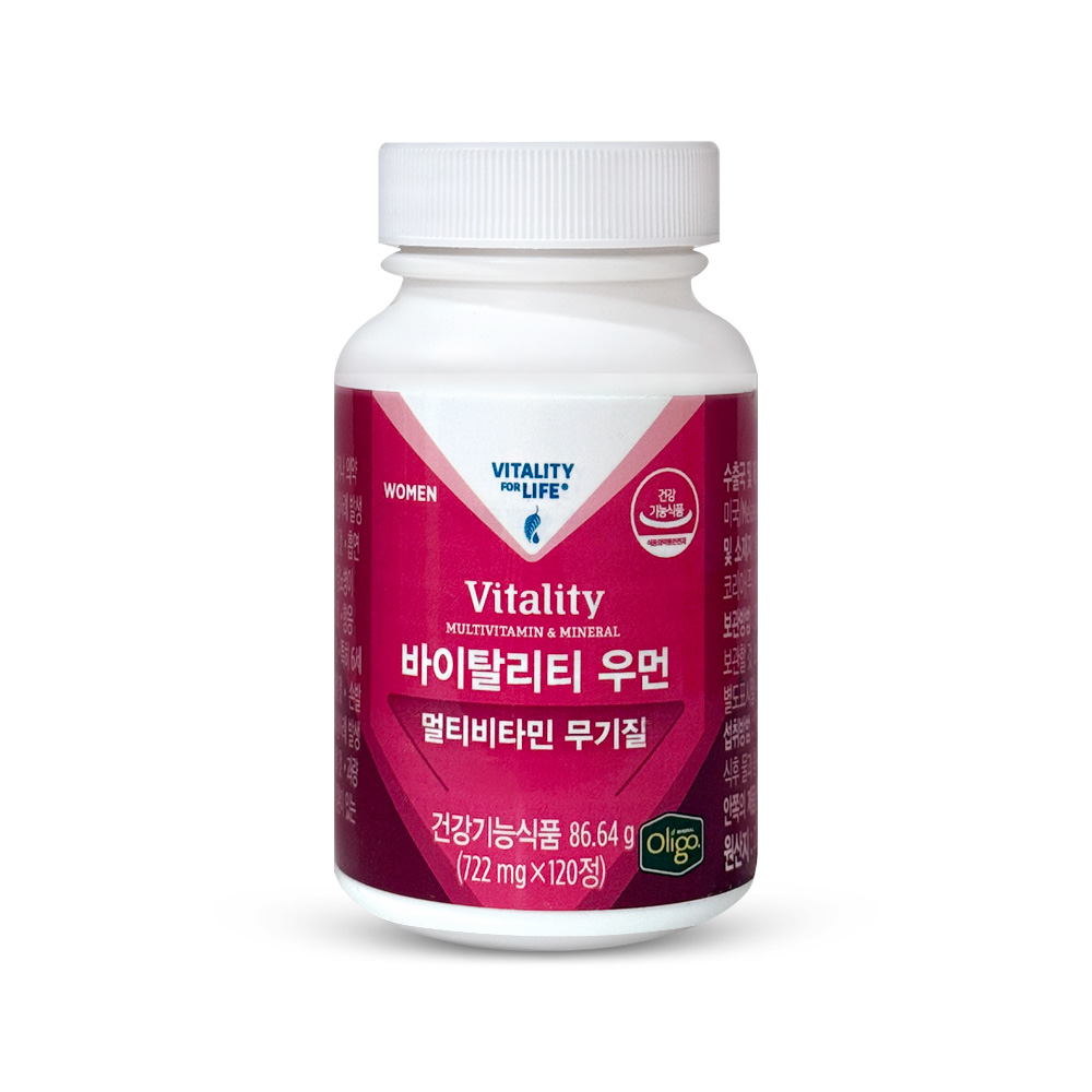 <b>멜라루카</b> 바이탈리티 멀티비타민 무기질 우먼 (120정) 최신리뉴얼