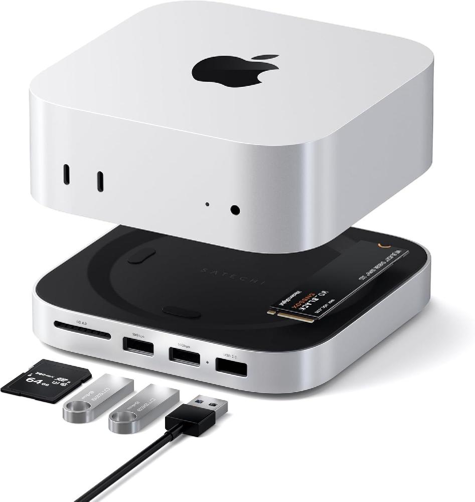 Satechi Mac Mini M4 허브 및 스탠드 Dock