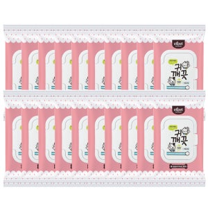 에티펫 귀 깨끗 강아지 고양이 물티슈 펫티슈 캡형 30매, 20팩