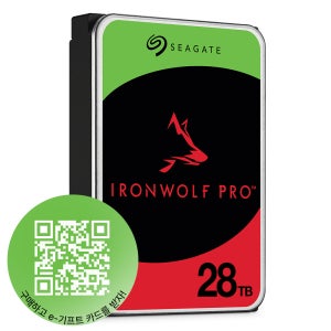 28TB ST28000NT000 씨게이트 IronWolf Pro NAS 하드디스크 5년보증 데이터복구 512MB, 28TB