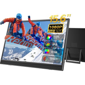 EViCiV 초경량 큰/작은 거치대형 40cm(15.6인치)휴대용 모니터