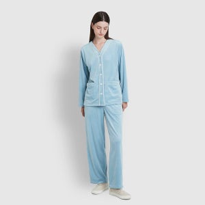 [JAJU/자주] ★온라인 단독★ 여 밍크 플리스 브이넥 파자마 세트 3종 택1