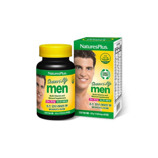 네이처스플러스 <b>소스오브라이프</b> 맨 <b>멀티비타민미네랄</b> (60정)