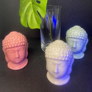 도자기 불두상 오브제 한국 불교 인테리어 미니 불상 부처님 머리 장식품