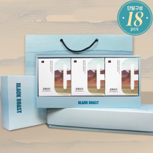 블랙로스트 드립백 커피 선물세트 콜롬비아 슈프리모 18개입(12gX18개)