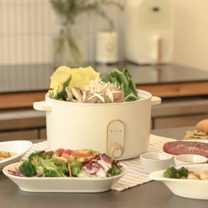 [리퍼] 비바 쿡 전기 냄비 찜기세트 2L 멀티쿠커 라면포트 캠핑