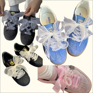 쉬폰 레이스 신발끈 슈레이스 운동화 리본 끈 삼바 꾸미기