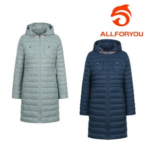 올포유 여성 구스 다운 점퍼 포켓 포인트 후드 아우터 롱패딩 부모님 선물 WQDN1171