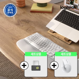 로지텍코리아 WAVE KEYS For Mac + LIFT for Mac + BOLT C타입 인체공학 키보드 마우스 맥용 수신기 세트