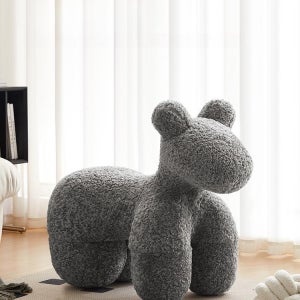 귀여운 양 모양 인형 의자 다용도 인테리어 양모 스툴 낮은 거실 소형 소파 발받침