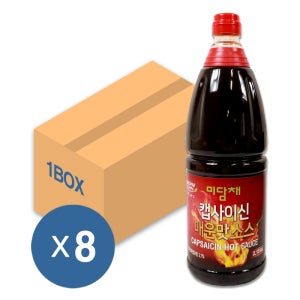 미담채 캡사이신 매운맛 소스 2.1kg 1BOX 8개입 핫 소스