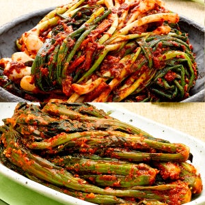 매콤한 파김치 2kg + 알싸한 갓김치 2kg 넉넉한 알뜰 세트