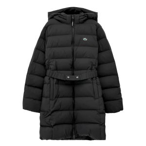 라코스테 중경량 중힙 기장 다운 자켓 W BF284E55N031 블랙 여자 롱 패딩 점퍼