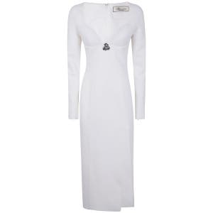 블루마린 블루마린 화이트 미디 드레스 A544A386A N0102