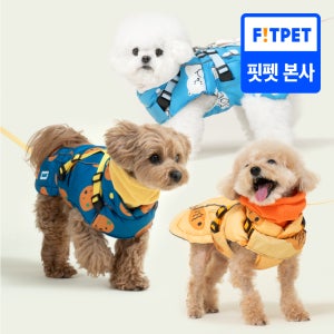 댄 리얼 하네스 강아지 패딩조끼 발열 패딩 겨울옷 반려견