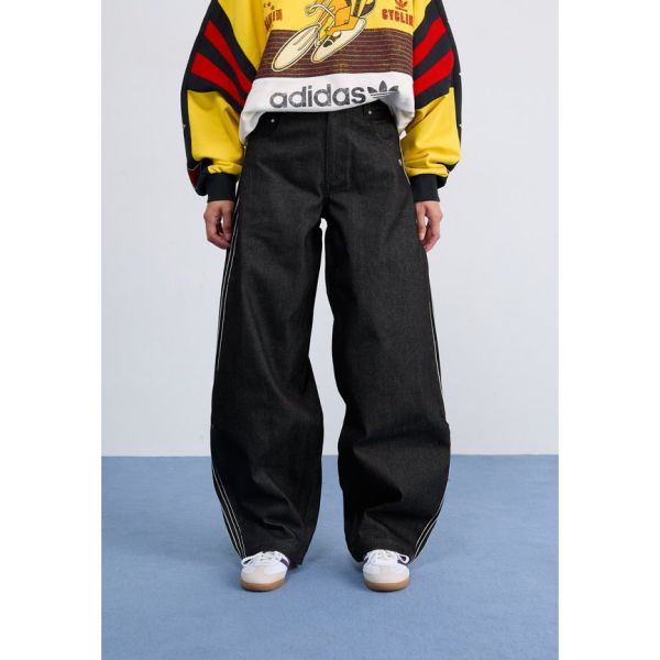 ADIDAS 아디다스 오리지널 릴렉스 핏 <b>진스</b> - true 블랙 데님 327344
