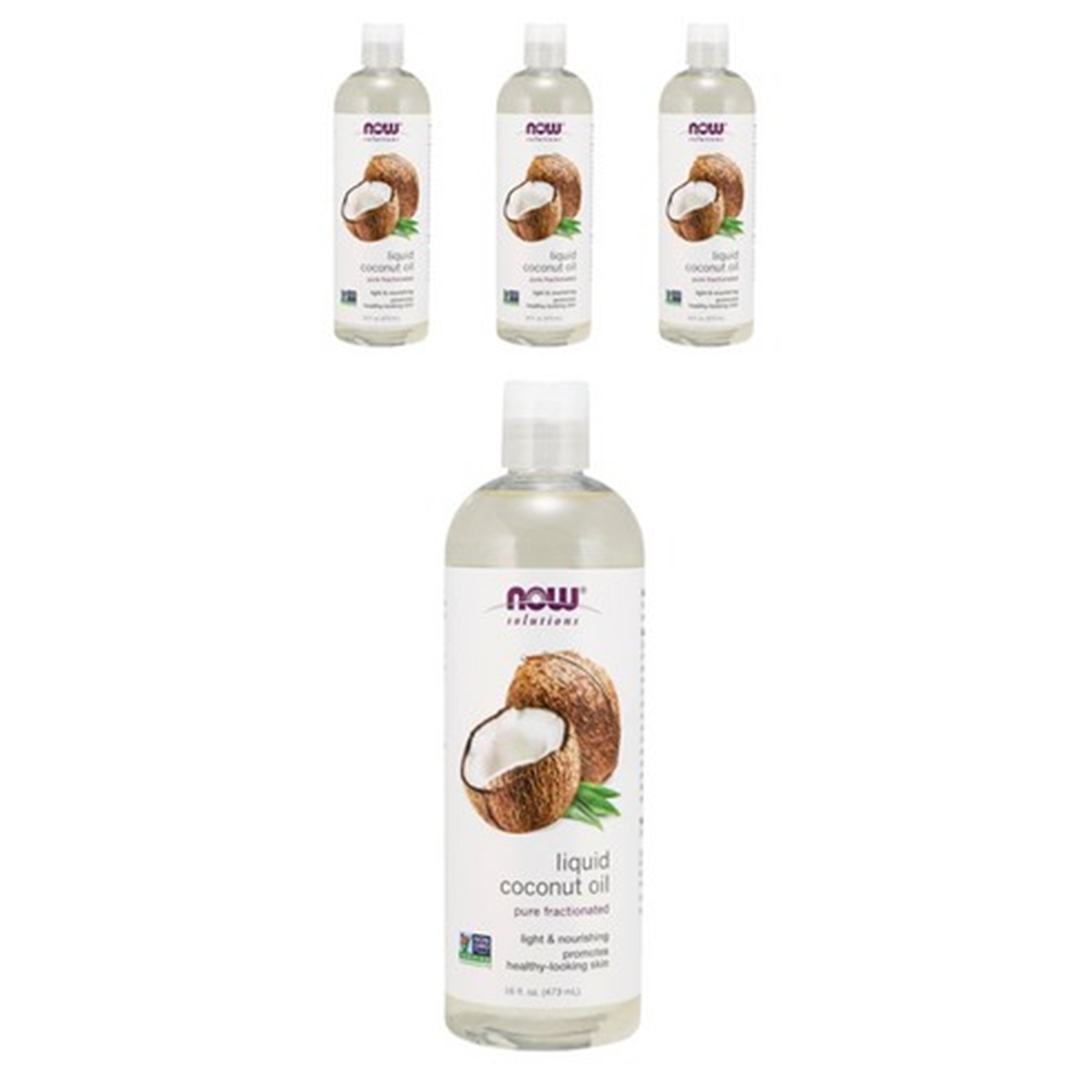 나우푸드 <b>코코넛 오일</b> <b>리퀴드</b> 473ml 피부 헤어 4개