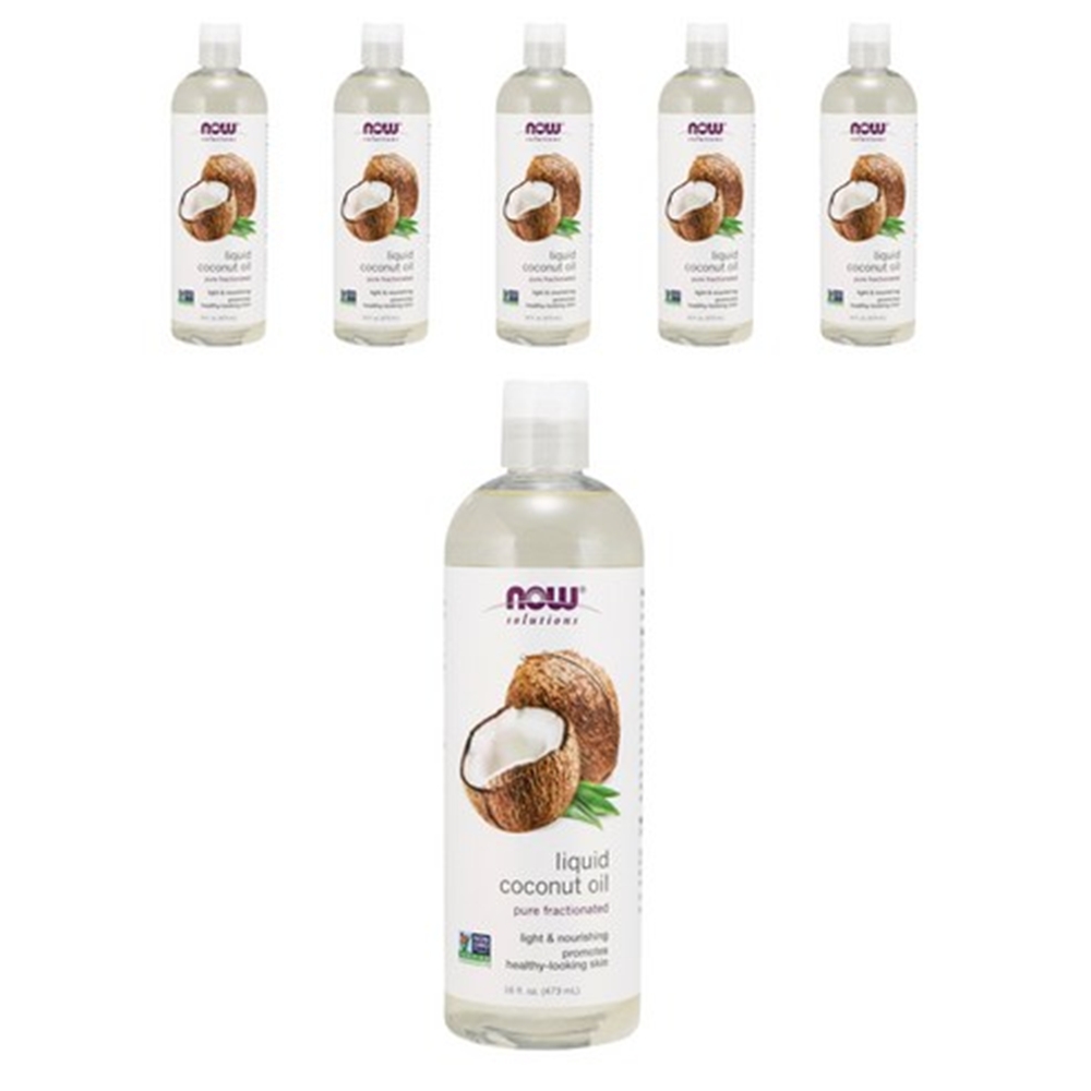 나우푸드 <b>코코넛 오일</b> <b>리퀴드</b> 473ml 피부 헤어 6개
