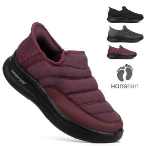 행텐 여성 남성 커플 겨울 방한 퀼팅 패딩 기모안감 슬립온 손 안대고 신는 기능성 로퍼