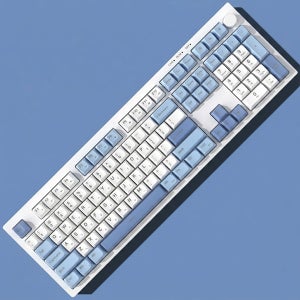 사무용 무소음 멤브레인 포팩트 저소음 풀배열 컴퓨터 자판기 블루 사무실 보글보글 키보드