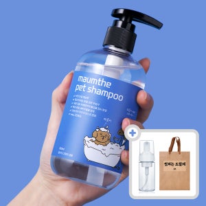 마음더 강아지 애견 고양이 저자극 얼굴 발 샴푸 +거품기 +선물용쇼핑백, 300ml, 1개