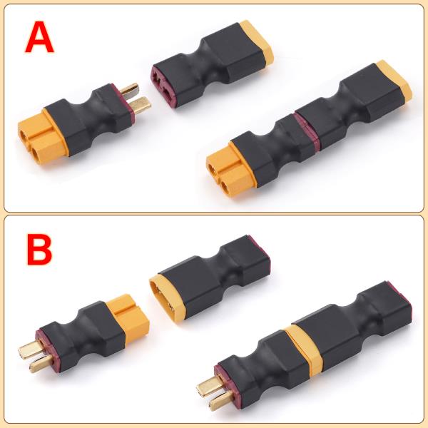 XT60 암-<b>Tmale</b> 플러그 수-T 암 어댑터 RC 헬리콥터 쿼드콥터 LiPo 배터리 커넥터