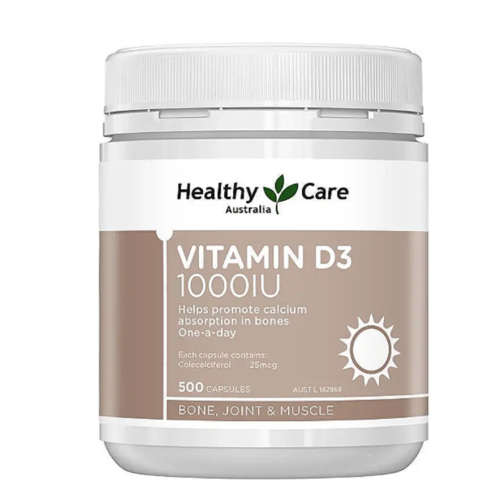 헬씨<b>케어 비타민 D3</b> 1000IU 500캡슐, 1개