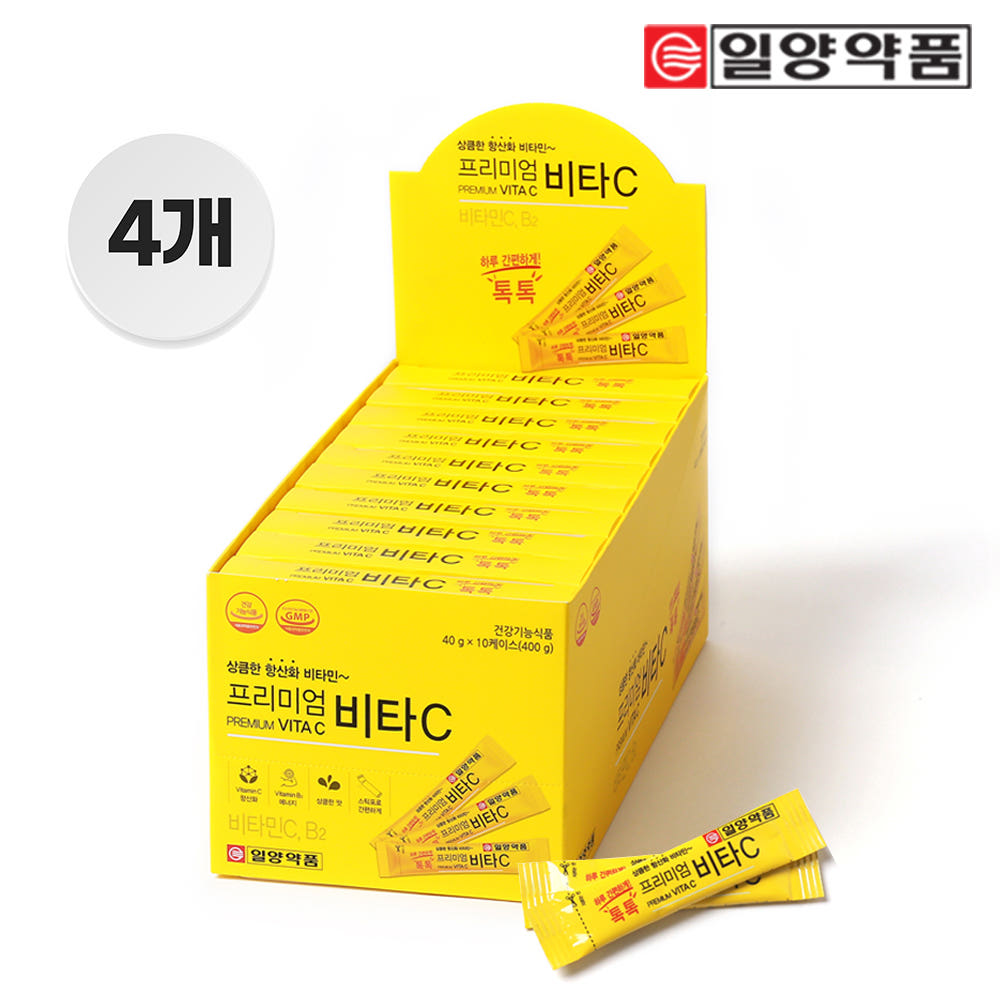 일양약품 프리미엄 비타C 온가족 어린이 가루 <b>비타민C</b> 분말 200포, 4개