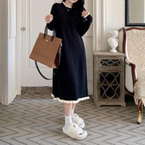 임부복 임산부복 원피스 빅사이즈 바지 겨울 세트 블랙