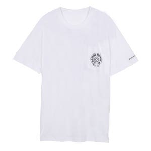 크롬하츠 홀스슈 로고 포켓 화이트 반팔 티셔츠