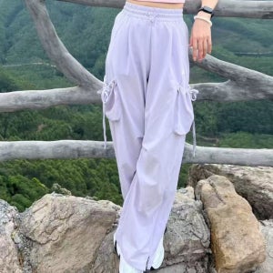 아디다스 우먼스 댄스 우븐 트랙 팬츠 퍼플 JI9789