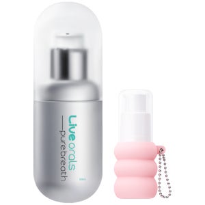 라이브오랄스 퓨어브레스 농축가글액 휴대용 50mL + 키링 10mL(색상랜덤) 세트 입냄새제거 구취케어