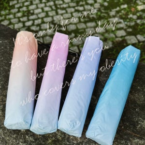 미카앤코 파스텔 그라데이션 폰지 초경량 우산 양산 우양산 양우산 양산 예쁜 경량 암막 작은