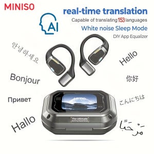 미니소 M98 AI 번역 이어폰 144개 언어 회색
