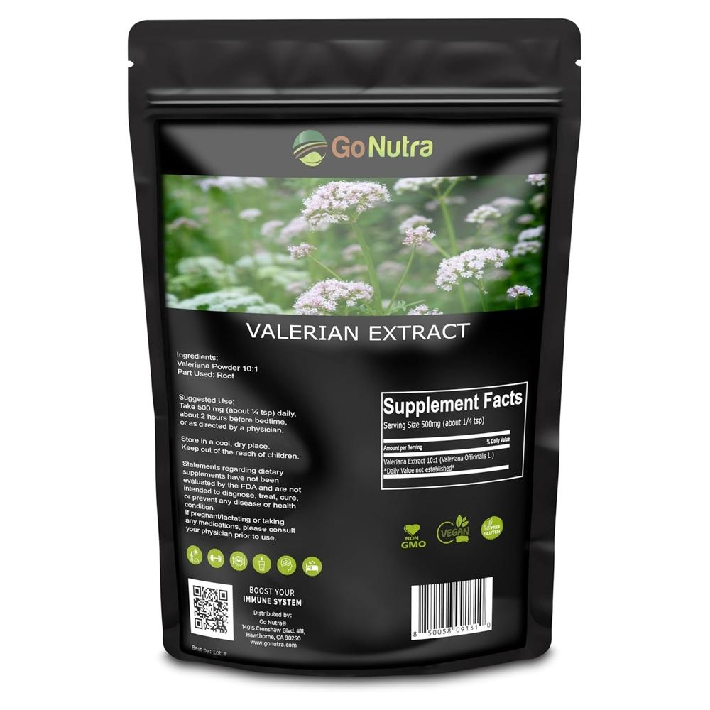 고뉴트라 수면건강 발레리안 뿌리 추출물 <b>Valerian 500mg</b> 분말 8온스 1팩C