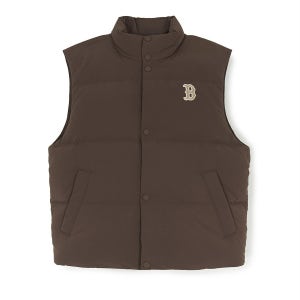 [MLB] 바시티 빈티지 레터링 패딩조끼 BOS (Brown) 3ADVV0156