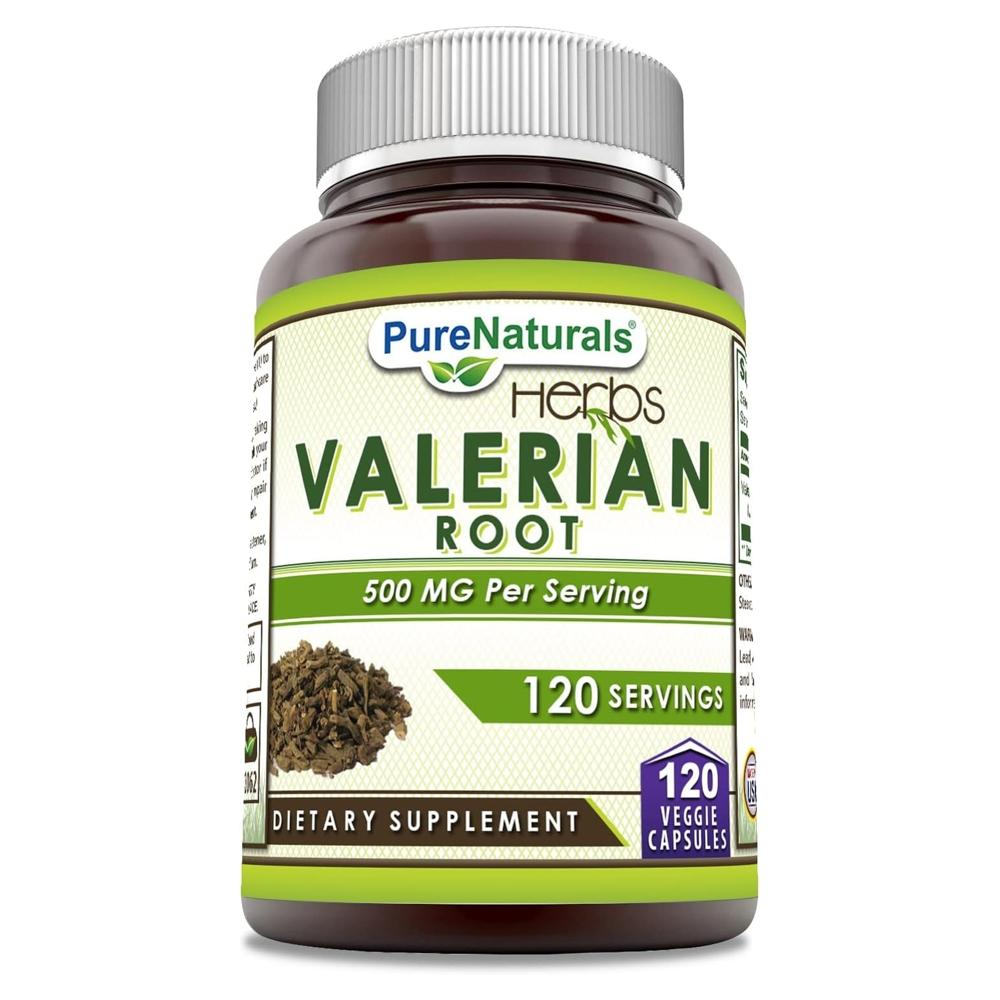 퓨어 네츄럴스 수면건강 발레리안 뿌리 추출물 <b>Valerian 500mg</b> 120 베지캡슐 1팩A