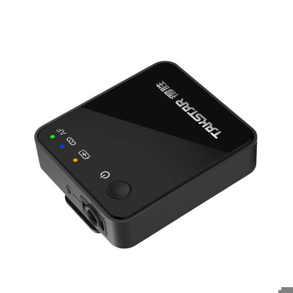 Takstar V1 2.4G 무선 라발리에 마이크 작고 가벼우며 야외에서 휴대하기 쉬운 고급 여행용 케이스 포함