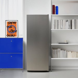 창홍 소형 미니 냉동고 스탠드형 가정용 주방용 메탈실버 177L