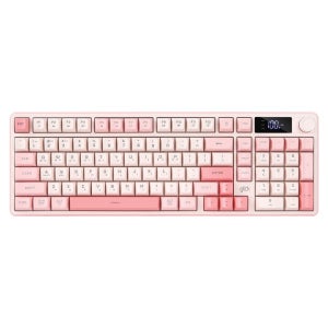 지클릭커 WK50 LCD 98키 유선 무선 블루투스 지원 무소음 키보드 코랄, 플런저