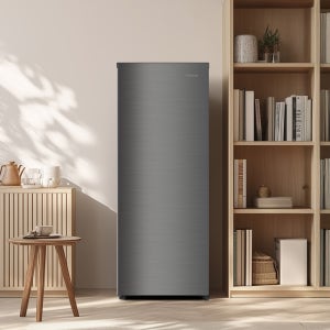 창홍 소형 미니 냉장고 1도어 원룸 가정용 메탈실버 173L