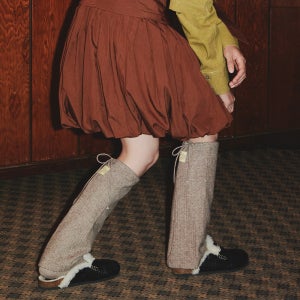 [IHM2310F02] 아헤먼 심볼 레그워머 브라운