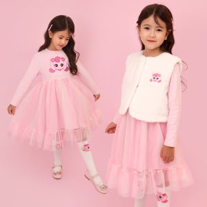 캐치티니핑 여아 하츄 퍼조끼 9부 원피스세트PK