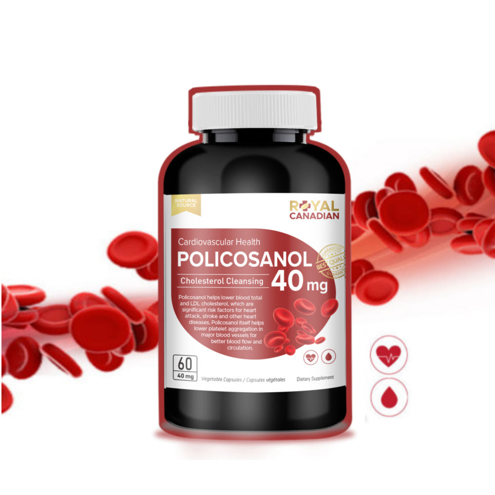 로얄캐네디언 캐나다 <b>폴리코사놀</b> 폴리코사민 사탕수수 추출물 고함량 40mg 60정, 1개