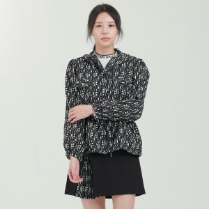 여성골프웨어 방풍 후드 점퍼 주름스커트 레터링 골프투피스 세트 레터링 점퍼 스커트 골프셋업