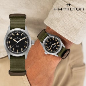 HAMILTON 해밀턴 카키필드 쿼츠 패브릭 나토밴드 38mm 남자손목시계