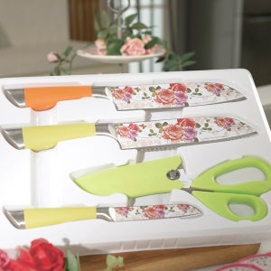 천년 장미칼 칼세트 4종 주방칼 세트 부엌칼 식도 식칼 과도