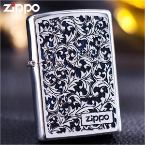 프리미엄 감성 ZIPPO 라이터 (단품) 헨드메이드 행운과 부의 꽃 천유당초 남자친구 아버지 선물 지포라이터