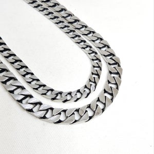 써지컬스틸 볼륨 사각 체인 남자 목걸이 (자체제작)